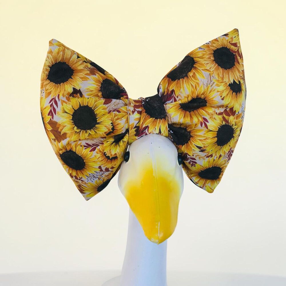 Porch Goose Giant Bow For 18-23" Goose Handmade Sunflowers
